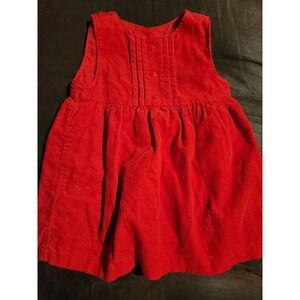 Gymboree valentine's day red dress heart buttons 6 12 months‎
